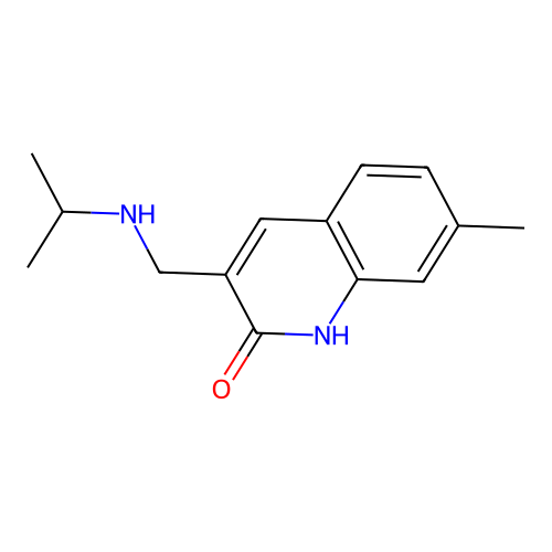 7-methyl-3-[(propan-2-ylamino)methyl]quinolin-2(1H)-one structure