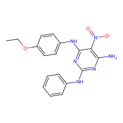 [6-Amino-5-nitro-2-(phenylamino)pyrimidin-4-yl](4-ethoxyphenyl)amine structure