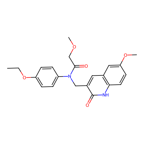 N-(4-ethoxyphenyl)-N-((2-hydroxy-6-methoxyquinolin-3-yl)methyl)-2-methoxyacetamide structure