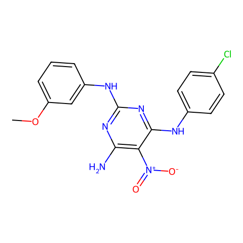 N~4~-(4-chlorophenyl)-N~2~-(3-methoxyphenyl)-5-nitropyrimidine-2,4,6-triamine structure
