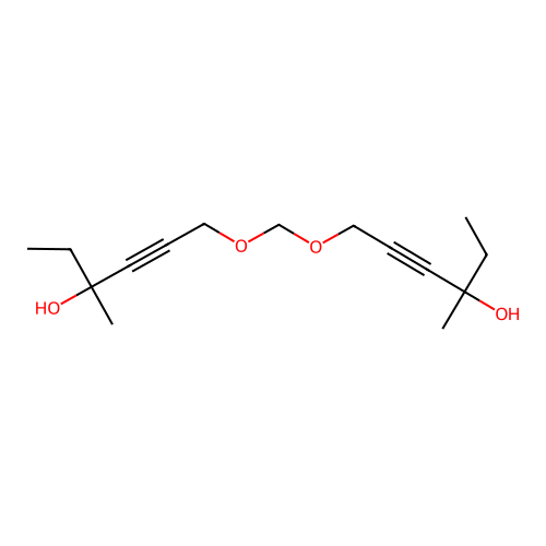 6,6'-(Methylenebis(oxy))bis(3-methylhex-4-yn-3-ol) structure