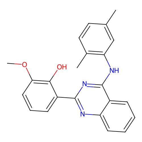 2-(4-((2,5-Dimethylphenyl)amino)quinazolin-2-yl)-6-methoxyphenol structure