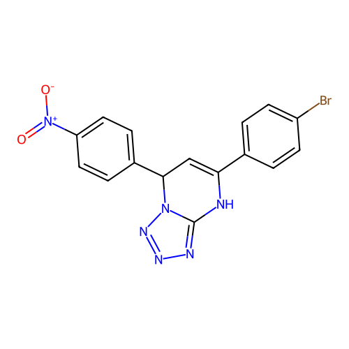 5-(4-Bromophenyl)-7-(4-nitrophenyl)-4,7-dihydrotetrazolo[1,5-a]pyrimidine structure