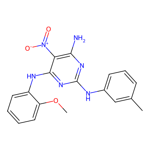 N~4~-(2-methoxyphenyl)-N~2~-(3-methylphenyl)-5-nitropyrimidine-2,4,6-triamine structure
