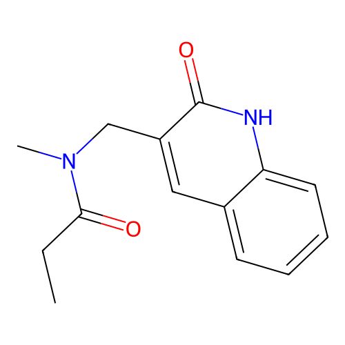 N-methyl-N-[(2-oxo-1,2-dihydroquinolin-3-yl)methyl]propanamide structure