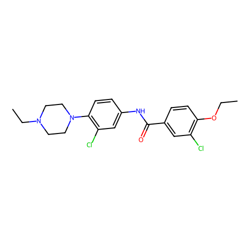 3-chloro-N-[3-chloro-4-(4-ethylpiperazin-1-yl)phenyl]-4-ethoxybenzamide structure
