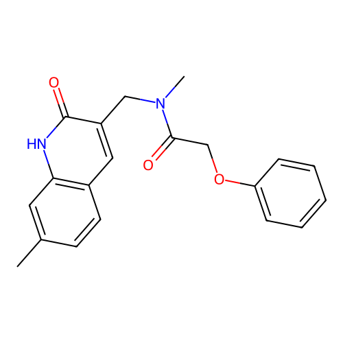 N-methyl-N-[(7-methyl-2-oxo-1H-quinolin-3-yl)methyl]-2-phenoxyacetamide structure