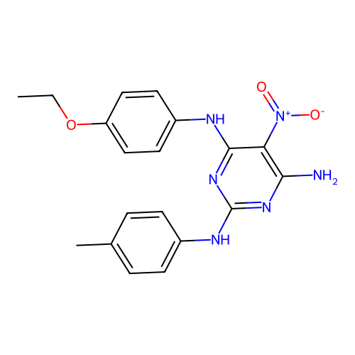 N~4~-(4-ethoxyphenyl)-N~2~-(4-methylphenyl)-5-nitropyrimidine-2,4,6-triamine structure