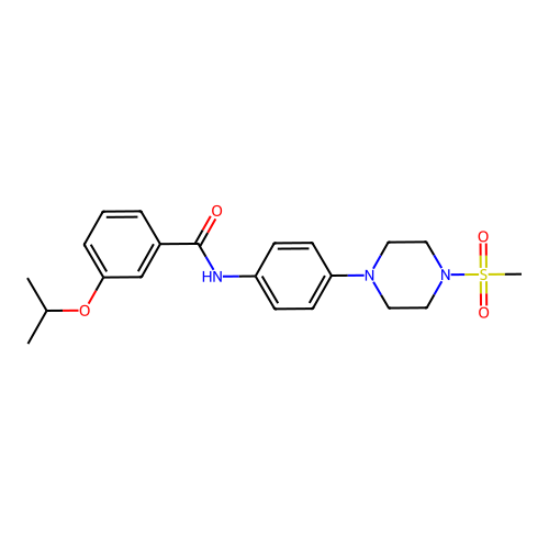 3-Isopropoxy-N-[4-(4-methanesulfonyl-piperazin-1-yl)-phenyl]-benzamide structure