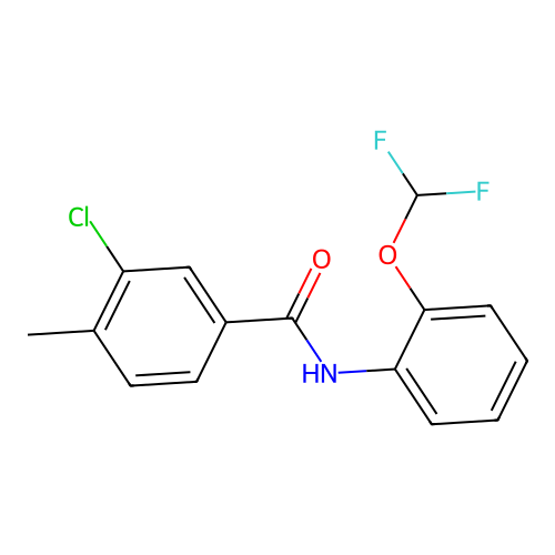3-chloro-N-[2-(difluoromethoxy)phenyl]-4-methylbenzamide structure
