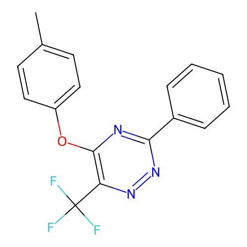 5-(4-Methylphenoxy)-3-phenyl-6-(trifluoromethyl)-1,2,4-triazine structure