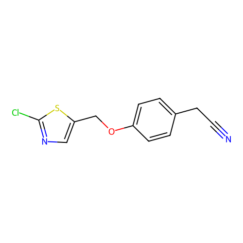 2-{4-[(2-Chloro-1,3-thiazol-5-yl)methoxy]phenyl}acetonitrile structure