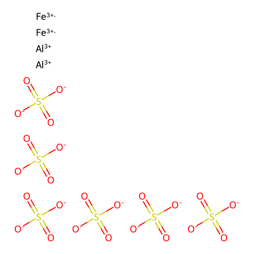Sulfuric acid, aluminum salt (3:2) mixt. with iron(3+) sulfate (2:3) structure