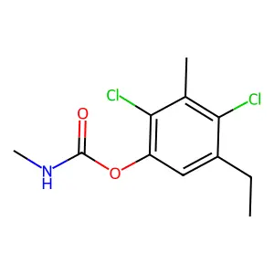 Phenol, 2,4-dichloro-5-ethyl-3-methyl-, 1-(N-methylcarbamate) structure