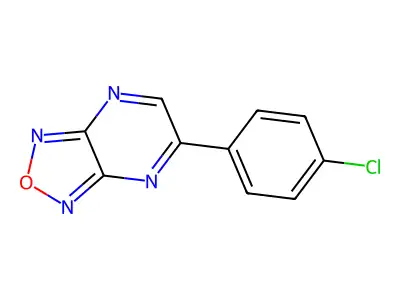 5-(4-Chlorophenyl)-[1,2,5]oxadiazolo[3,4-b]pyrazine structure