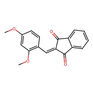 2-(2,4-dimethoxybenzylidene)-1H-indene-1,3(2H)-dione structure