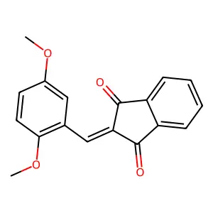 2-[(2,5-Dimethoxyphenyl)methylidene]indene-1,3-dione structure