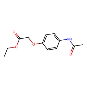 Ethyl 2-(4-acetamidophenoxy)acetate structure