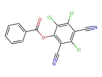 1,3-Benzenedicarbonitrile, 4-(benzoyloxy)-2,5,6-trichloro- structure
