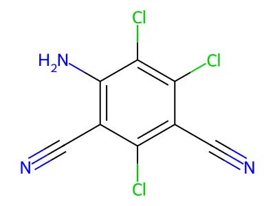 1,3-Benzenedicarbonitrile, 4-amino-2,5,6-trichloro- structure
