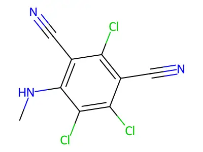 1,3-Benzenedicarbonitrile, 6-(methylamino)-2,4,5-trichloro- structure