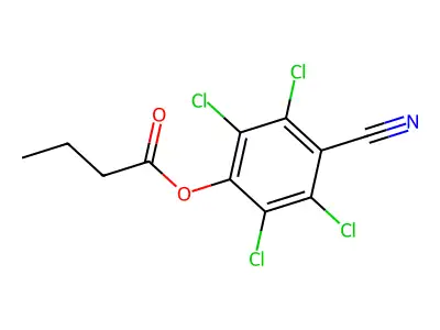 Butanoic acid, 4-cyano-2,3,5,6-tetrachlorophenyl ester structure