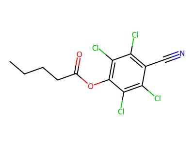 Pentanoic acid, 4-cyano-2,3,5,6-tetrachlorophenyl ester structure