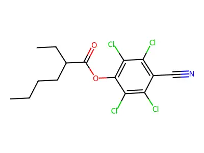2,3,5,6-Tetrachloro-4-cyanophenyl 2-ethylhexanoate structure