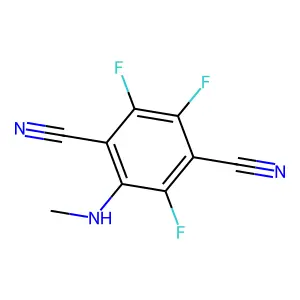1,4-Benzenedicarbonitrile, 2-methylamino-3,5,6-trifluoro- structure