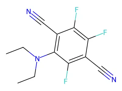 1,4-Benzenedicarbonitrile, 2-(diethylamino)-3,5,6-trifluoro- structure