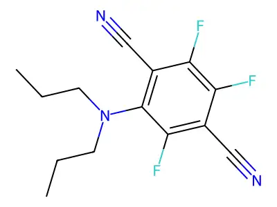 1,4-Benzenedicarbonitrile, 2-(dipropylamino)-3,5,6-trifluoro- structure