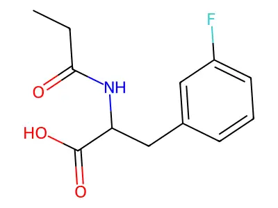3-(3-Fluorophenyl)-2-(propanoylamino)propanoic acid structure