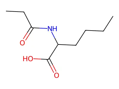 2-(Propanoylamino)hexanoic acid structure