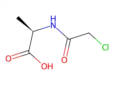 Chloroacetyl-D-alanine structure