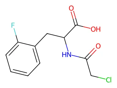 2-[(2-Chloroacetyl)amino]-3-(2-fluorophenyl)propanoic acid structure