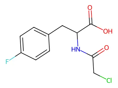 2-[(2-Chloroacetyl)amino]-3-(4-fluorophenyl)propanoic acid structure