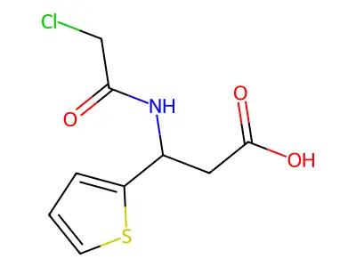3-[(2-Chloroacetyl)amino]-3-thiophen-2-ylpropanoic acid structure