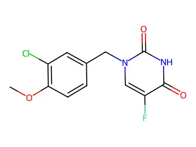 Uracil, 1-(3-chloro-4-methoxybenzyl)-5-fluoro- structure