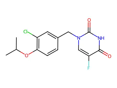 Uracil, 1-(3-chloro-4-isopropoxybenzyl)-5-fluoro- structure
