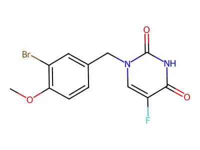 Uracil, 1-(3-bromo-4-methoxybenzyl)-5-fluoro- structure