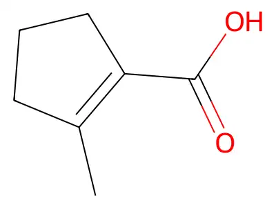 2-Methylcyclopent-1-ene-1-carboxylic acid structure