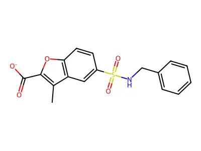 5-(Benzylsulfamoyl)-3-methyl-1-benzofuran-2-carboxylate structure