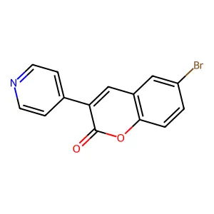 Coumarin, 6-bromo-3-(4-pyridyl)- structure
