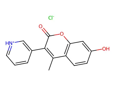 Coumarin, 7-hydroxy-4-methyl-3-(3-pyridyl)-, hydrochloride structure