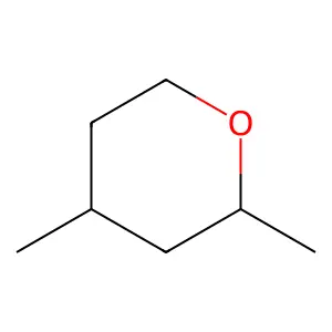 2H-Pyran, tetrahydro-2,4-dimethyl-, trans- structure