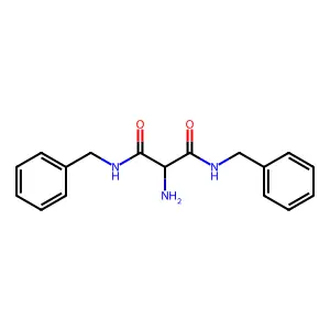 Propanediamide, 2-amino-N,N'-bis(phenylmethyl)- structure