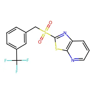 2-{[3-(Trifluoromethyl)phenyl]methanesulfonyl}[1,3]thiazolo[5,4-b]pyridine structure