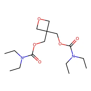 Carbamic acid, diethyl-, 3-oxetanylidenedimethylene ester structure