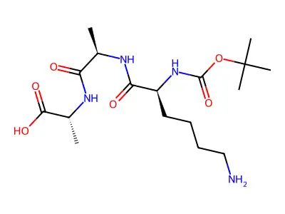 tert-Butyloxycarbonyl-lysyl-alanyl-alanine structure