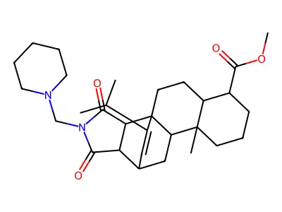 Maleopimaric acid N-(piperidinomethyl)imide structure